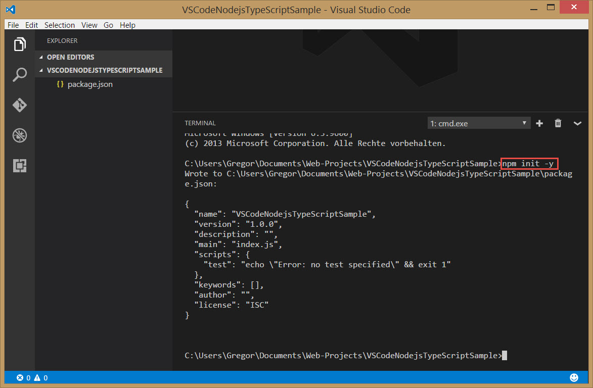 visual studio for mac npm